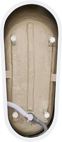 Miniatura 3 de OMGO - Bañera independiente de acrílico de 55 pulgadas con función antideslizante inferior, bañera de remojo contemporánea con desbordamiento