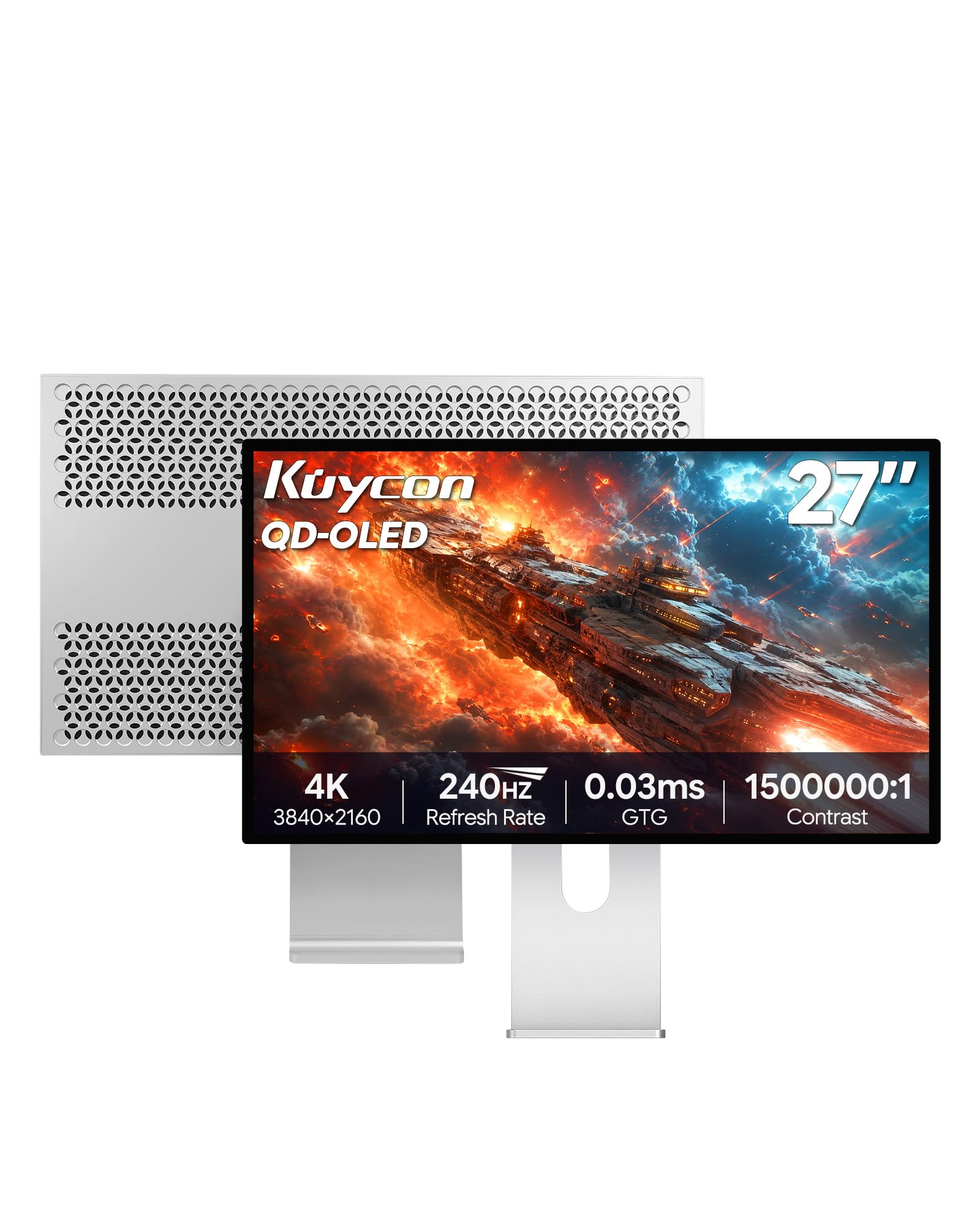 Q27S 26.5‘’ 4K Monitor 240Hz | 3840x2160 166ppi 250 cd/m² USB C 100W Carga 99% DCI-P3 10Bit Altavoz para Gamers Diseñadores