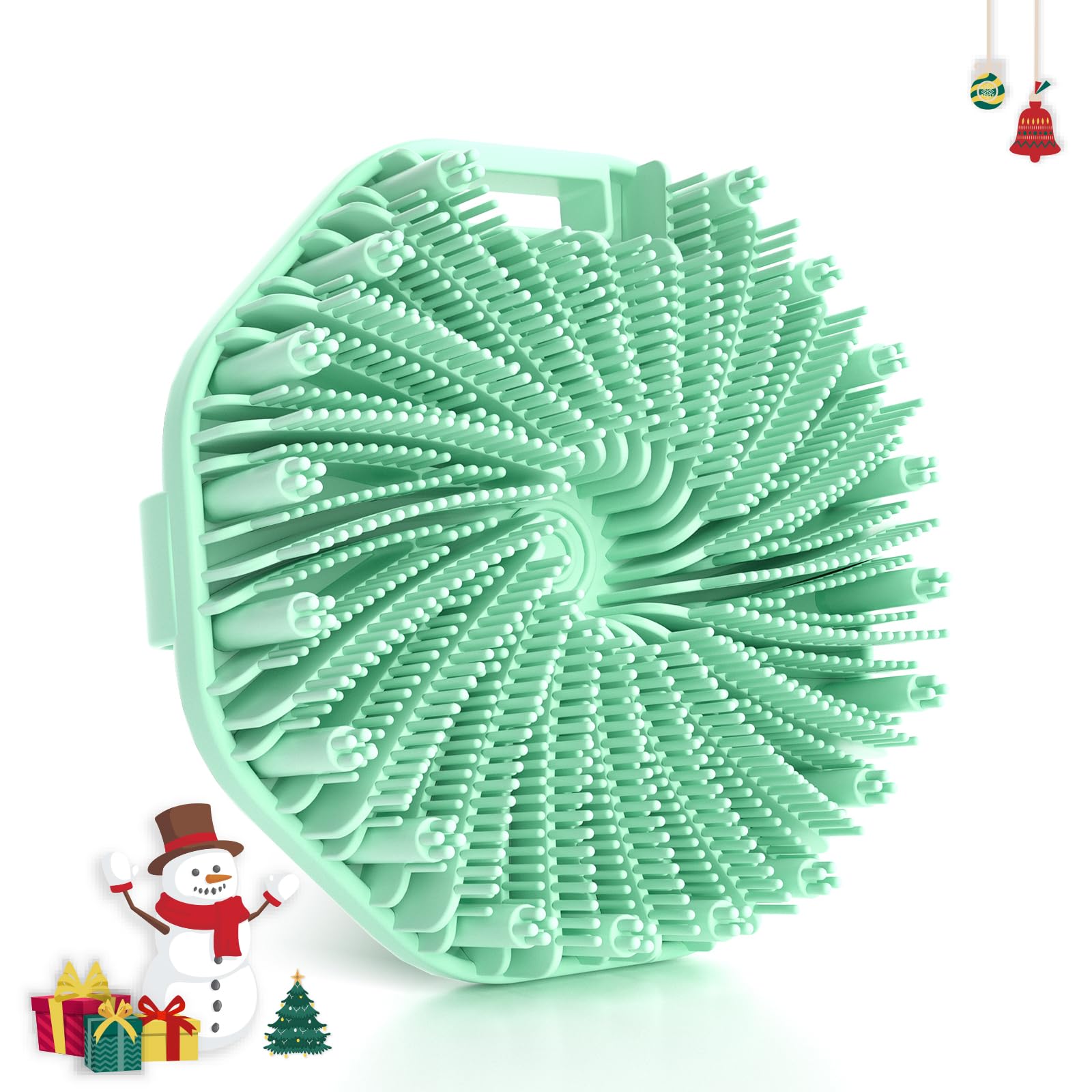 Silicone Body Scrubber, Exfoliating Body Wash Scrubbers Exfoliator, Shower Body Brush for Effective Showering Exfoliation and Gentle Massage (Green)