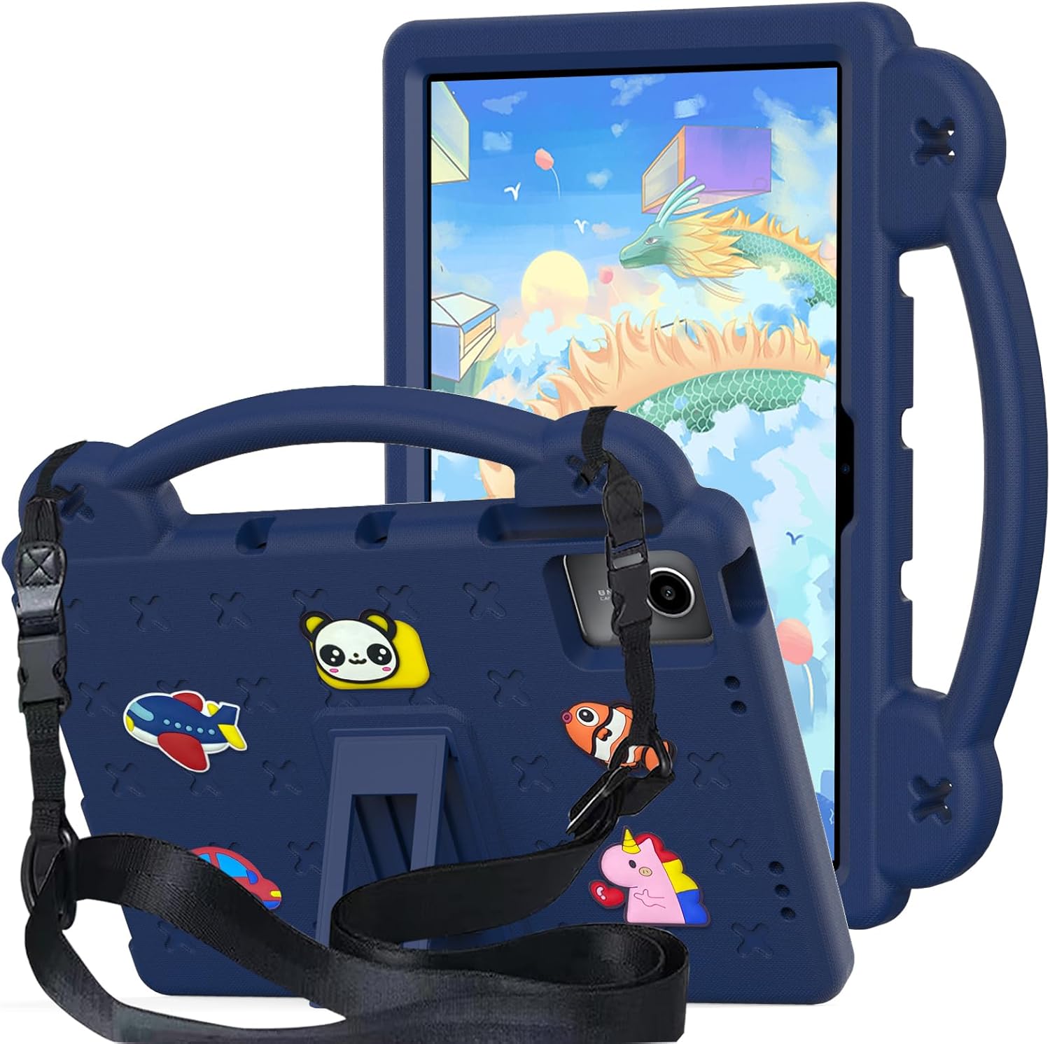 YRH For Lenovo Idea Tab 11 Inch Case, With Handle Stand, Kids EVA Shockproof Cover For Lenovo Idea Tab Tablet Case TB336ZU TB336FU (Blue