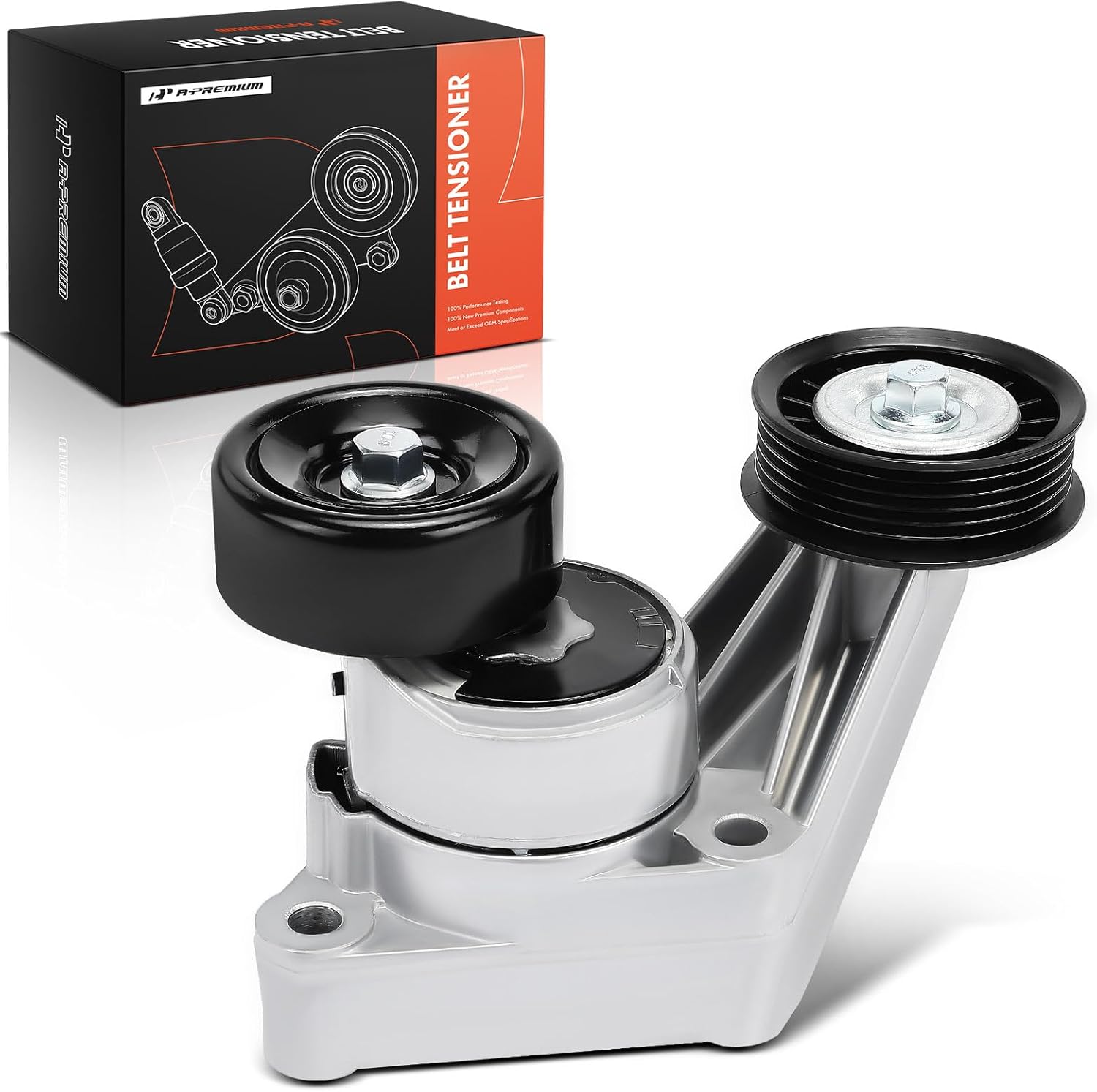 A-Premium Belt Tensioner Assembly with Pulley Compatible with Buick Park Avenue 1996-2005 3.8L, Riviera 1996-1999 3.8L & Oldsmobile 88 1996 3.8L, LSS 1996-1999 3.8L & Pontiac Bonneville 1996-2003 3.8L