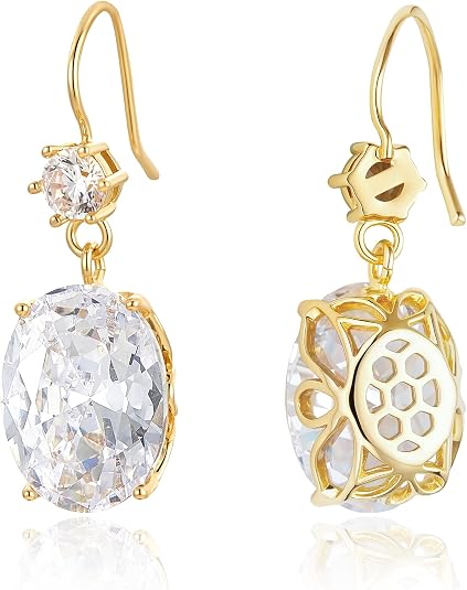 Cubic Zirconia Drop Hook Earrings for Women