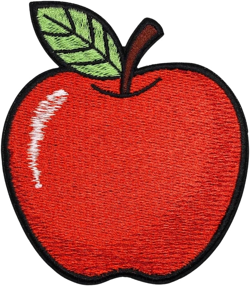 Amazon.com: EMBRO BOF Shiny Apple Patch – 3.5 inches, Cool Red Apple ...