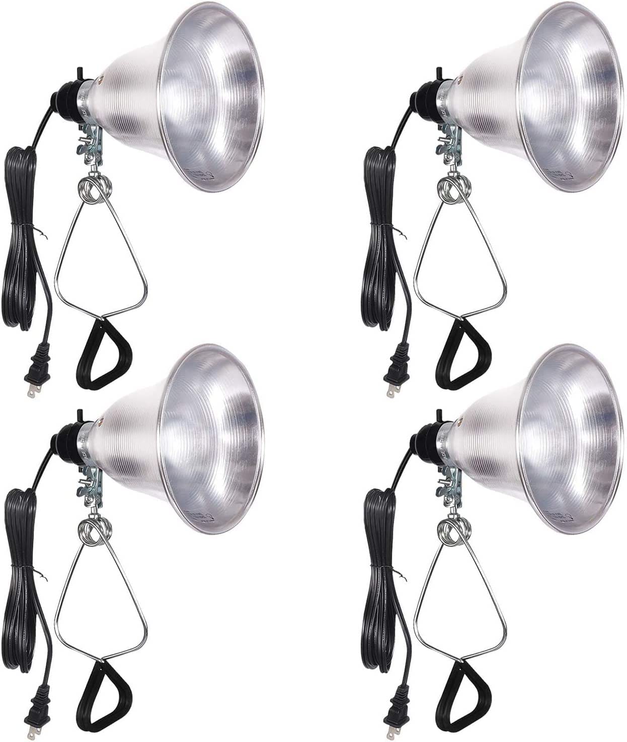 Simple Deluxe Clamp lamp with aluminium reflector, 14 cm, suitable for max. 60 W bulb (not included), with 18/2 gauge cable, 4 pieces, silver-image-16