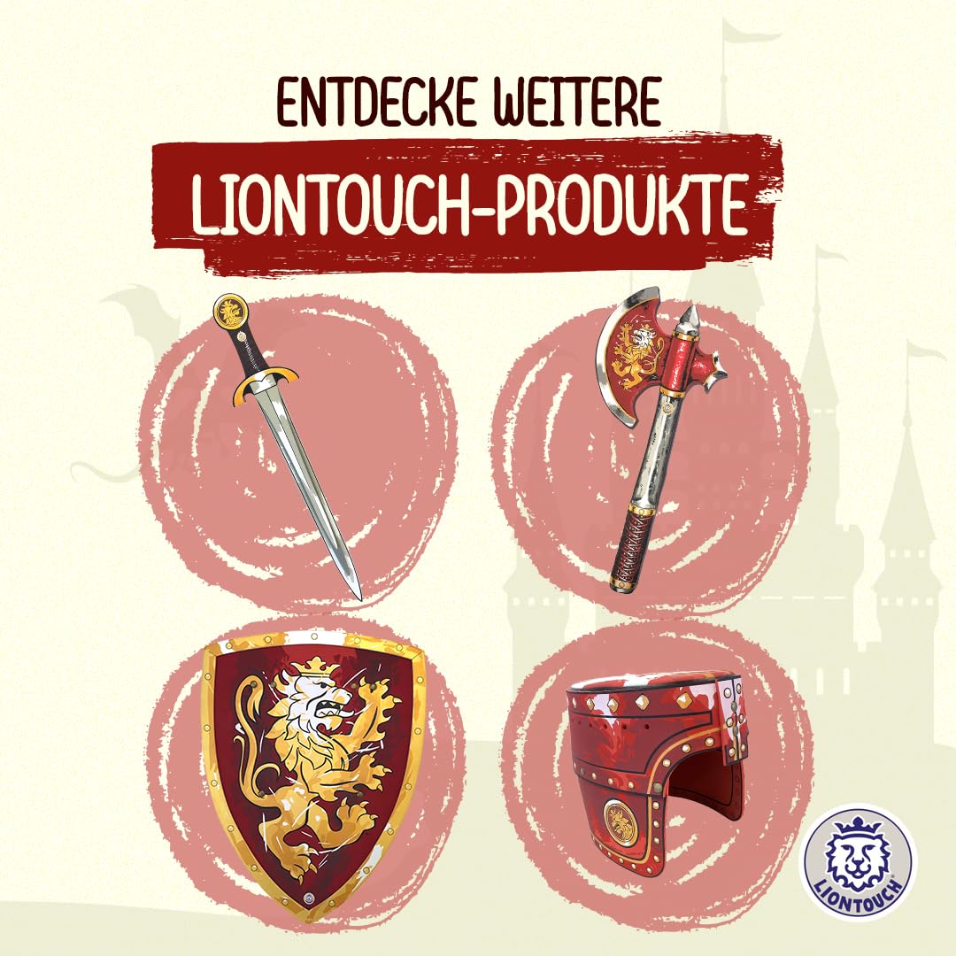 Liontouch - Edler Ritterumhang für Jungen, Rot | Für Kinder von 3-8 Jahren – Einheitsgröße | Mittelalterlicher Spielumhang | Perfektes Zubehör für Verkleidung, Kostüme & Ritter-Rollenspiele