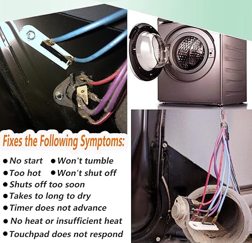 Miniatura 3 de 3392519 Fusible térmico para secadora (paquete de 2), pieza de repuesto para secadores de hidromasaje y KM, reemplaza el número de pieza WP3392519