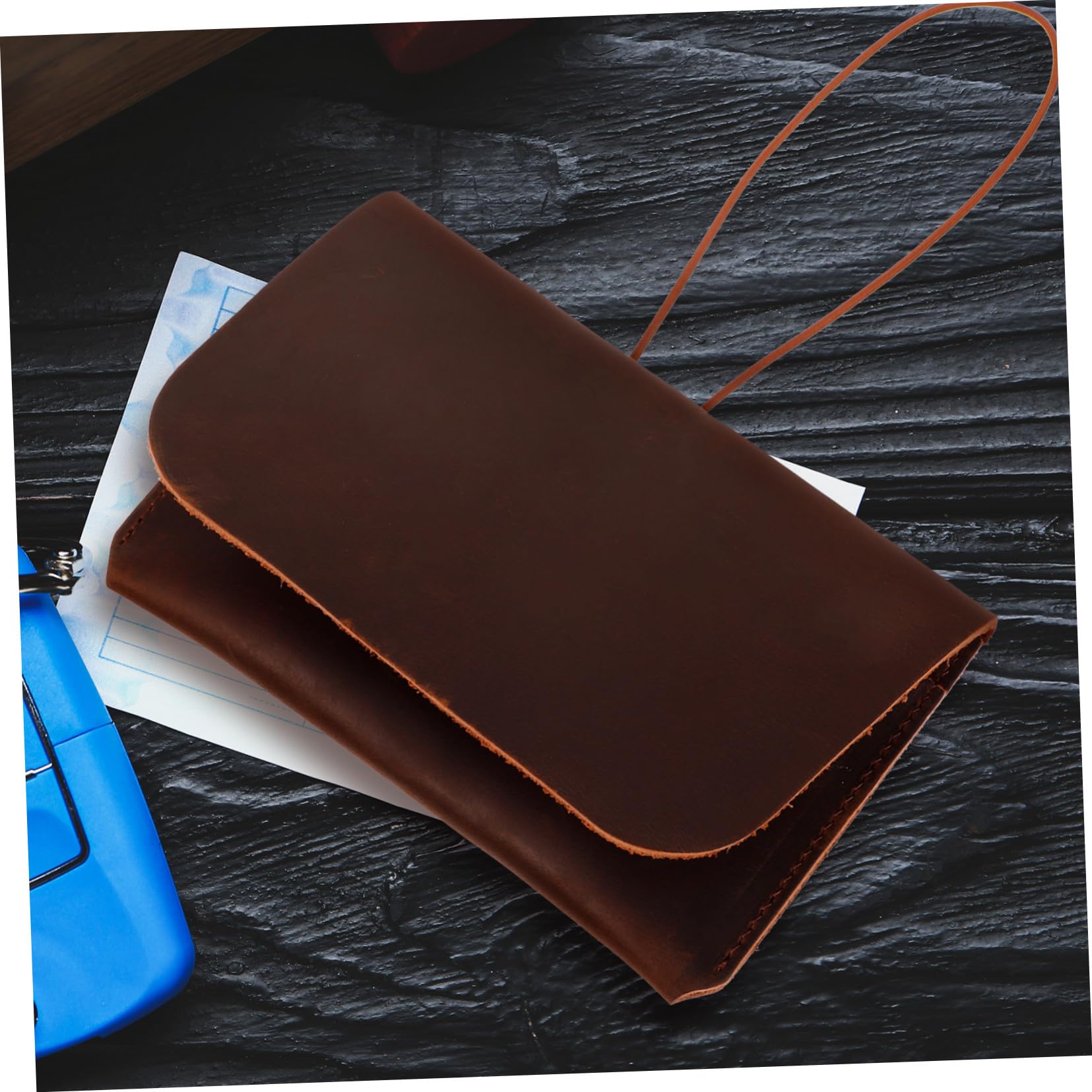 Funda para Pasaporte de Cuero Auténtico Almacenamiento y Protección, Diseño Delicado y Reutilizable Adecuado para Viajes