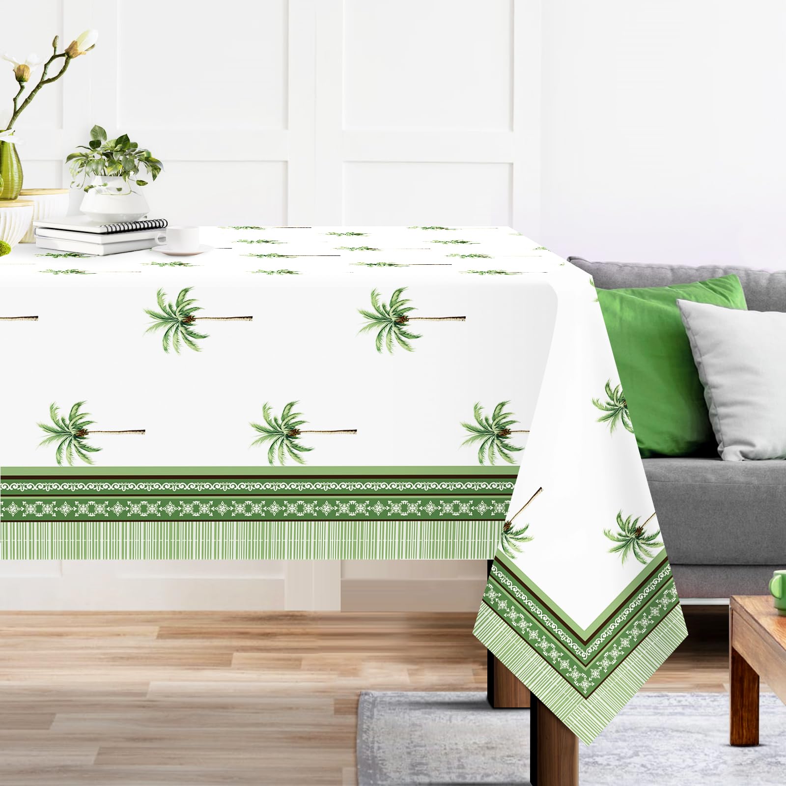 Tischdecke Tropische Palmen – Wasserdicht, Rechteckig 152x213 Cm, Für Garten & Party
