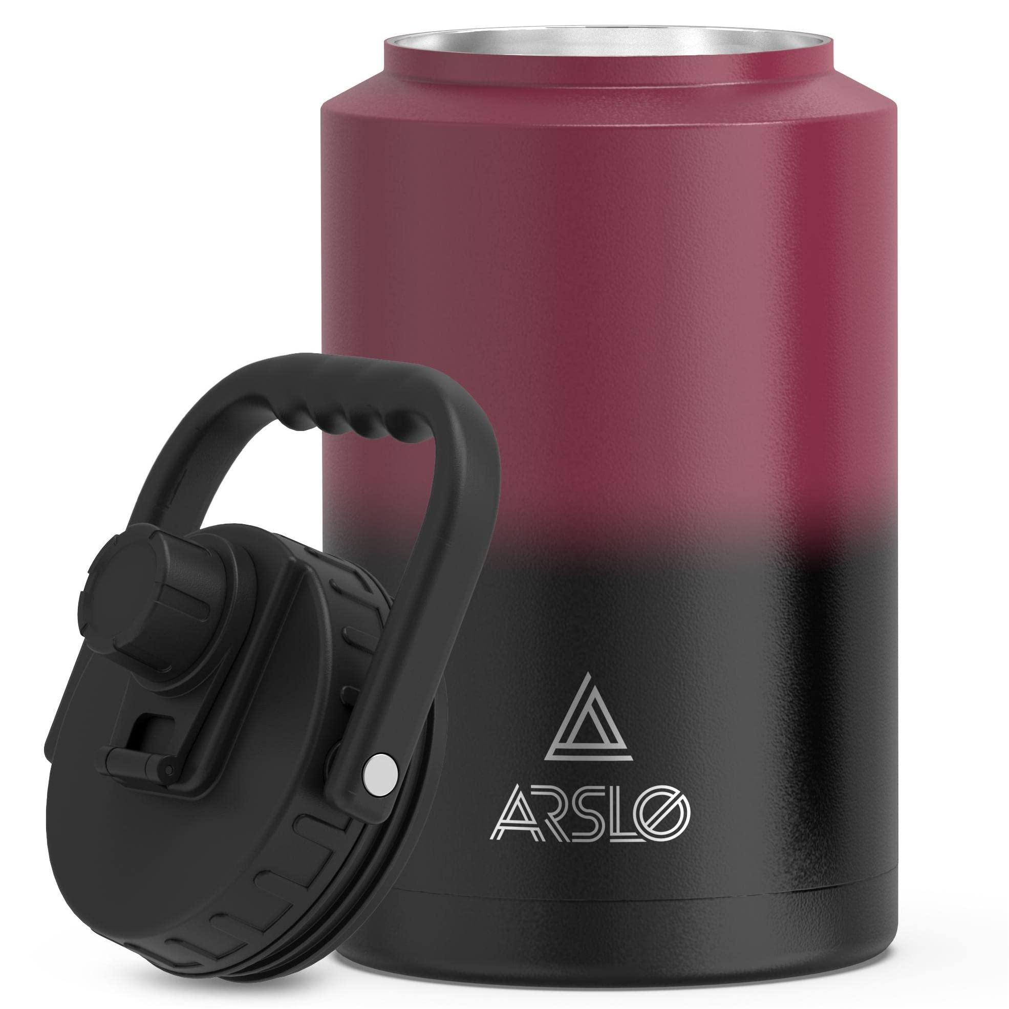 Arslo large Insulated Water Jug With Handle, One Gallon Insulated Water Bottle, 1 Gallon Stainless Steel Water Jug