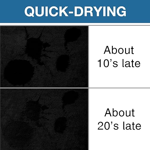 Miniatura 4 de YOUTHLOTUS Alfombra de baño de espuma viscoelástica negra larga y estrecha, antideslizante, suave, absorbente, lavable, alfombra de baño de