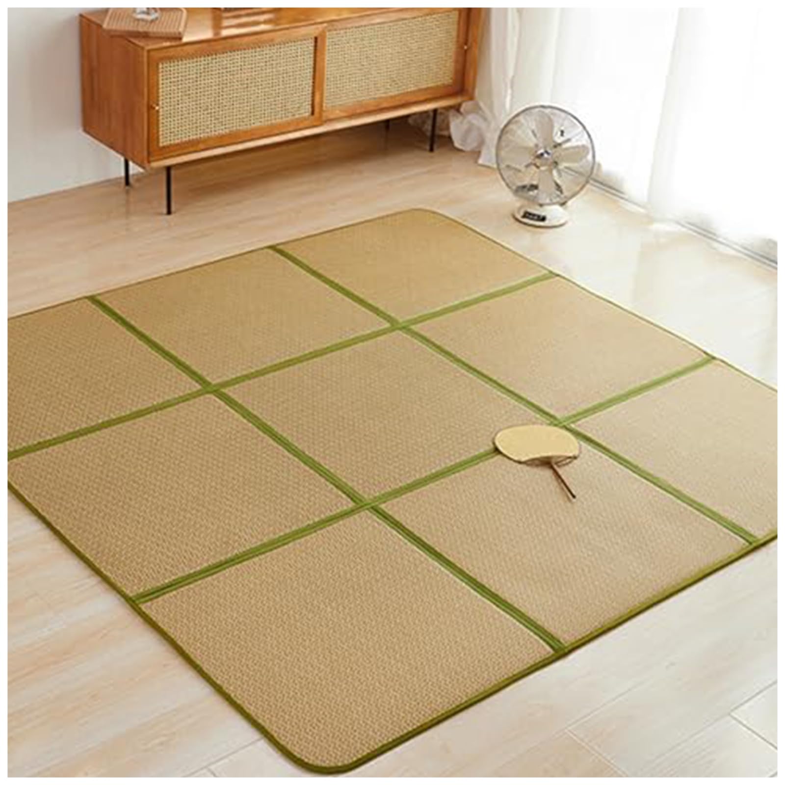 Tapis de sol antidérapant en tatami japonais pliable pour salon