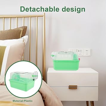 Hamster Cage with Detachable Roof and Removable Tray for Dwarf