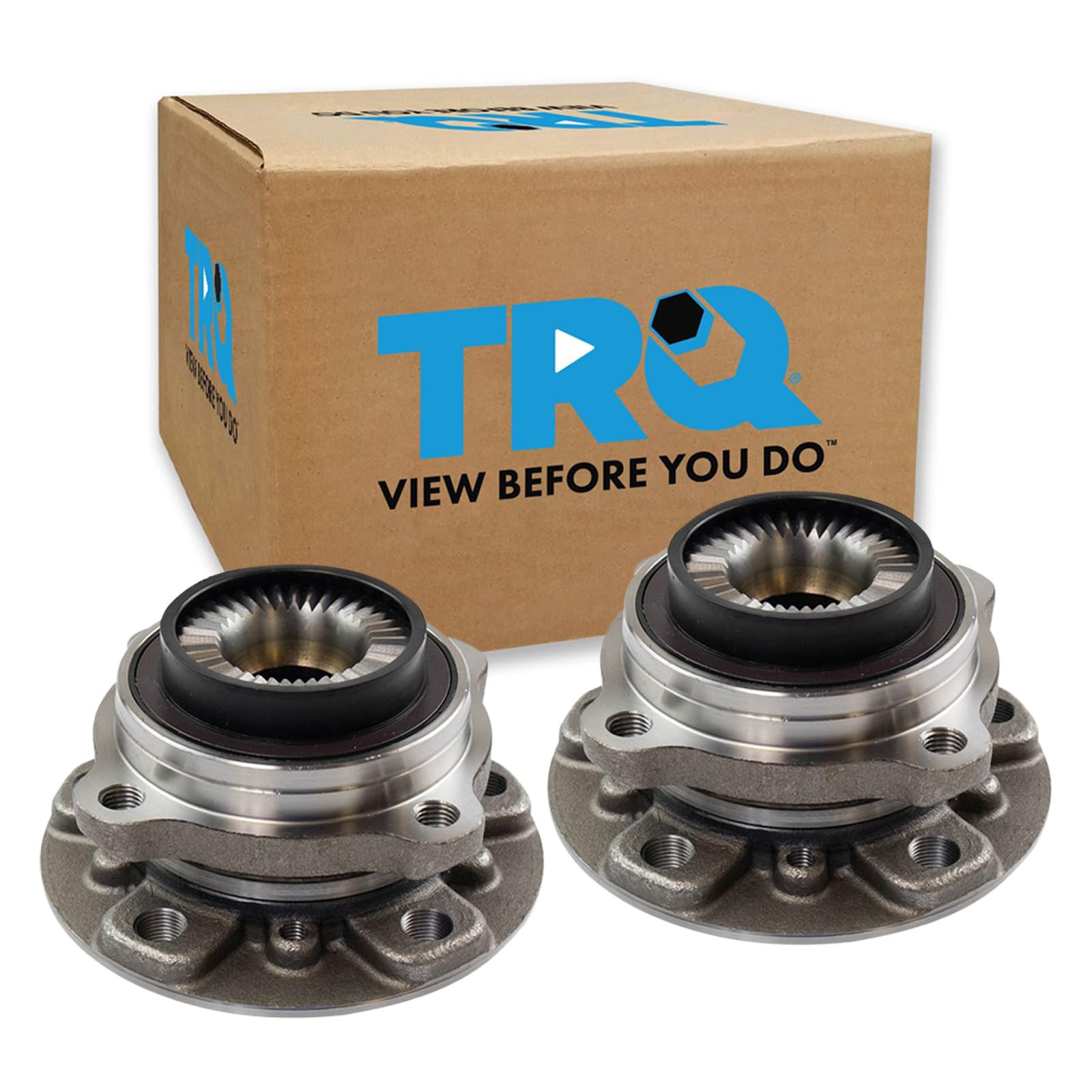 TRQ Rear Left and Right Wheel Bearing and Hub Assembly Set 2 Piece
