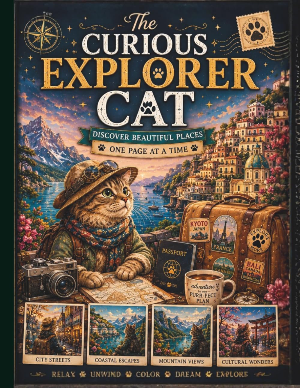 The Curious Explorer Cat: Discover Beautiful Places One Page at a Time