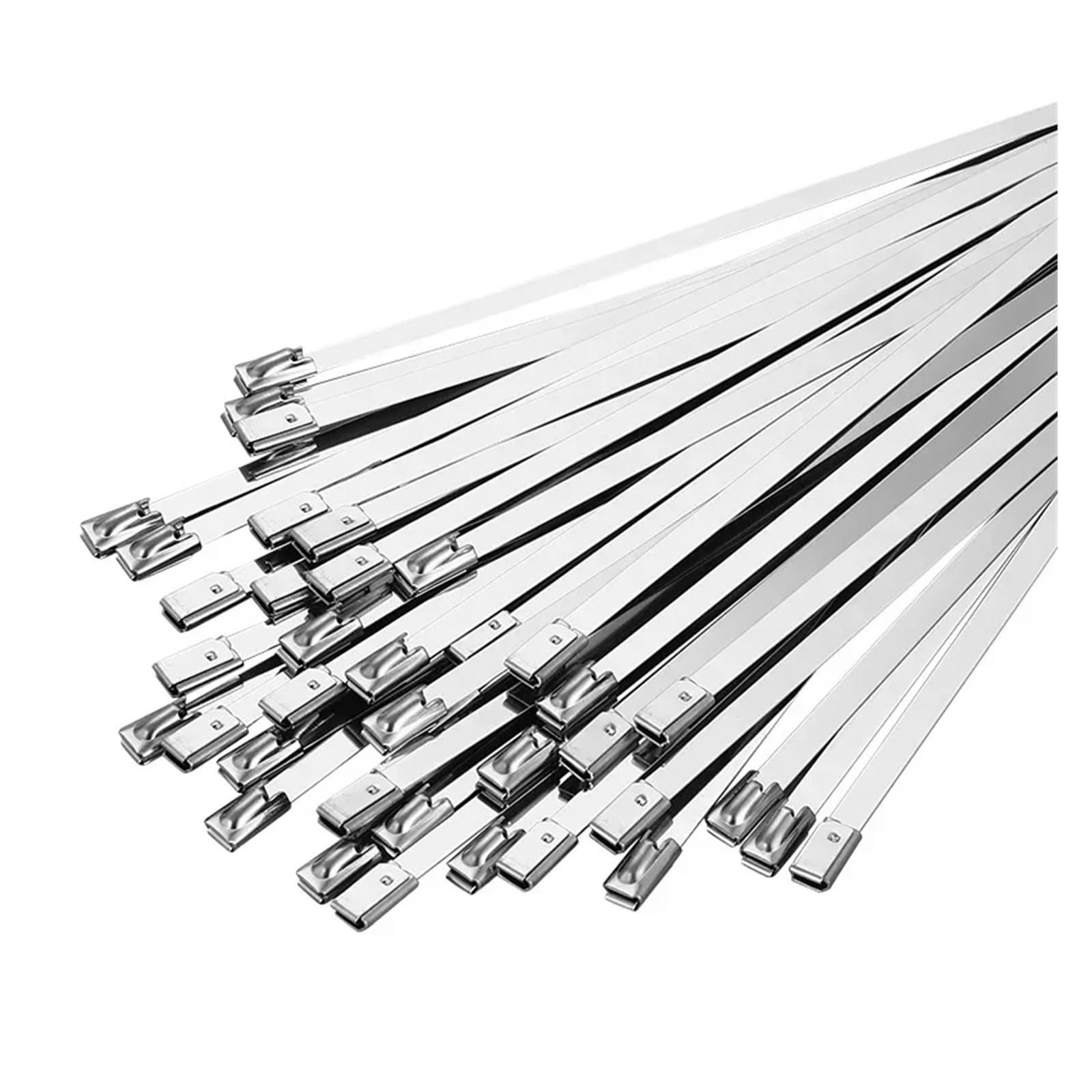 Metalowe opaski zaciskowe, Metalowe opaski kablowe ze stali nierdzewnej 304, opakowanie 100 sztuk 7,9x(100-1000) mm(7.9x300mm)