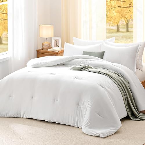 Miniatura 7 de Juego de edredón tamaño Queen de 3 piezas, suave, ligero, transpirable, para todas las estaciones, tamaño Queen (edredón de 90 x 90 pulgadas y 2