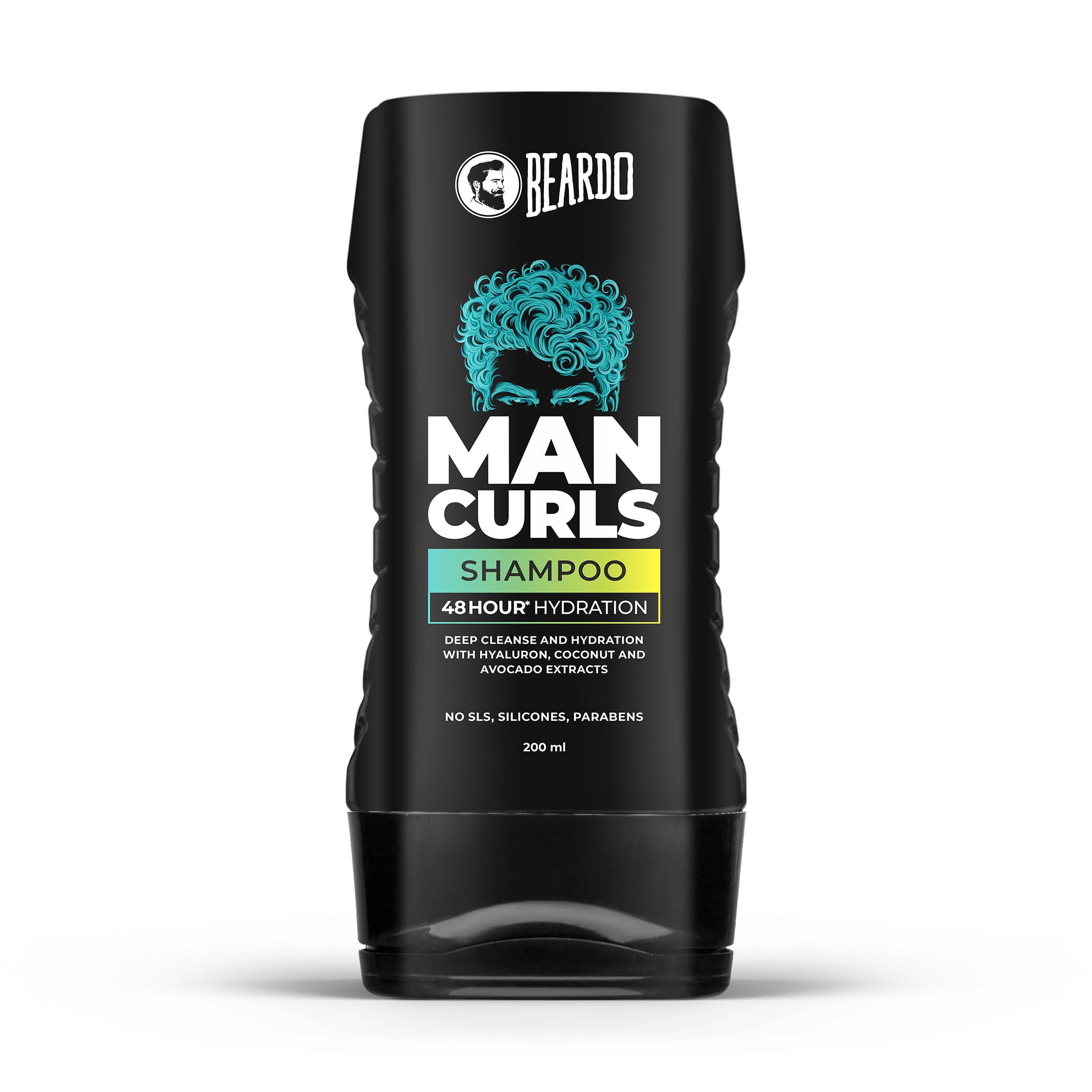 Beardo Man Curls Shampoo for Frizzy, Dry, Wavy & Curly Hair | Moisturizing Gentle Cleanser | Infused with Hyaluron, Avocado & Coconut | Sulphate, Silicone & Parabens Free | 200ml-picture-23