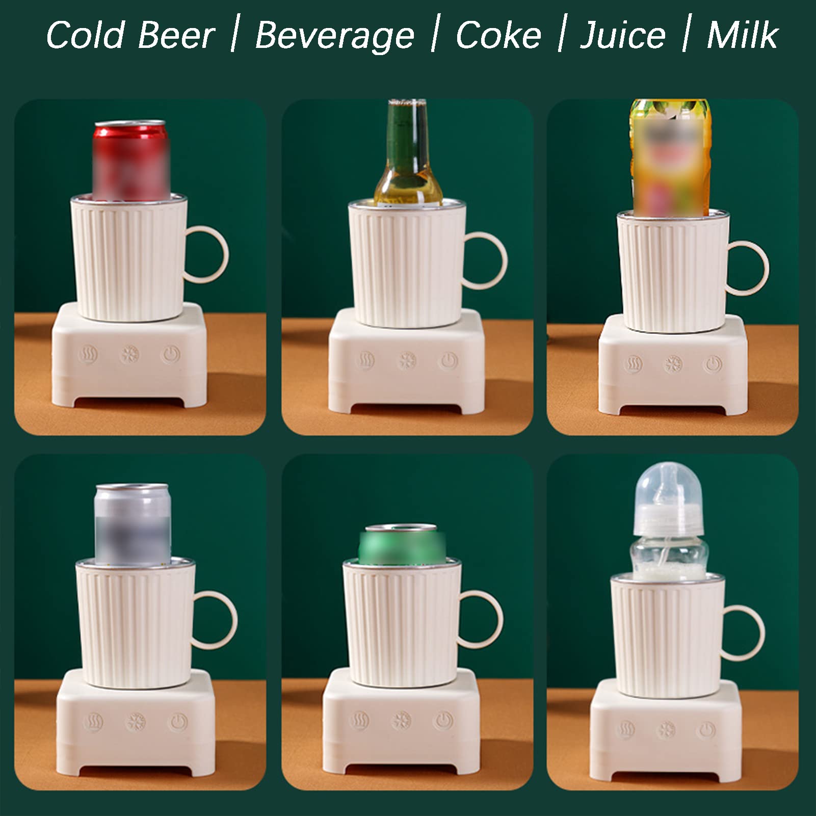 Mini refrigeratore Portatile per Bevande, Riscaldamento rapido di Tazze, 36 W, per Birra ghiacciata, Vino, Bevande, refrigeratore elettronico per Bottiglie, Frigorifero da Tavolo a