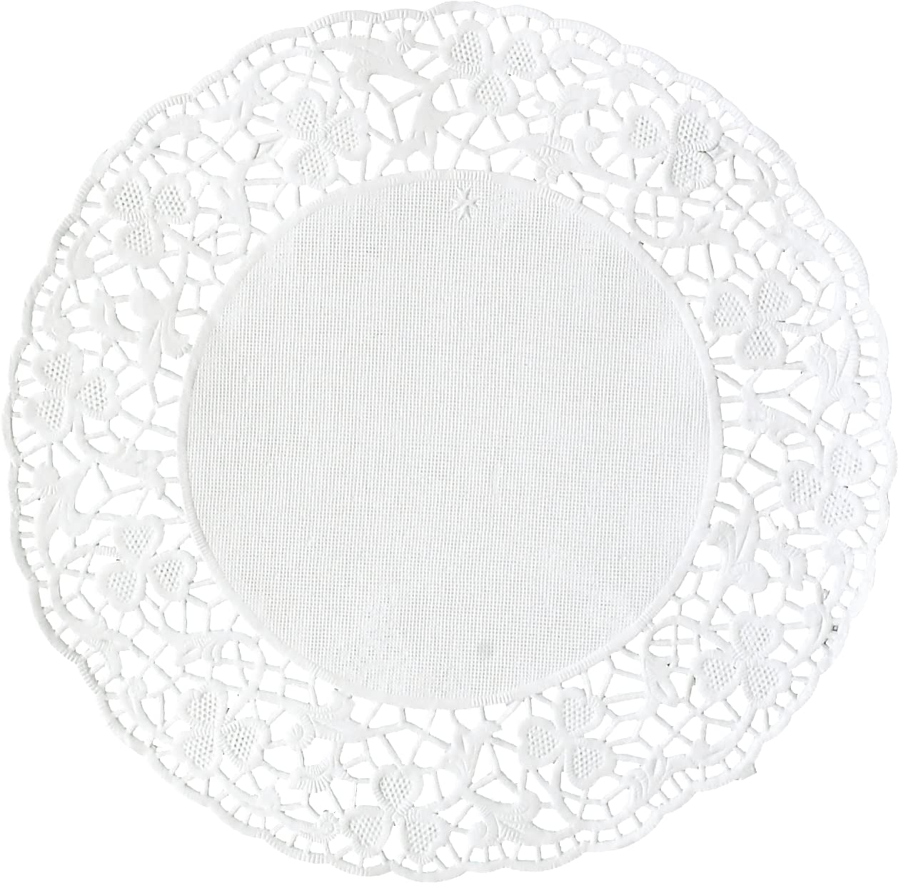Manteles individuales desechables de papel redondo blanco Doyleys decoración de vajilla para bodas, fiestas de pasteles (2000, 7.5 doyleys de papel redondo blanco)
