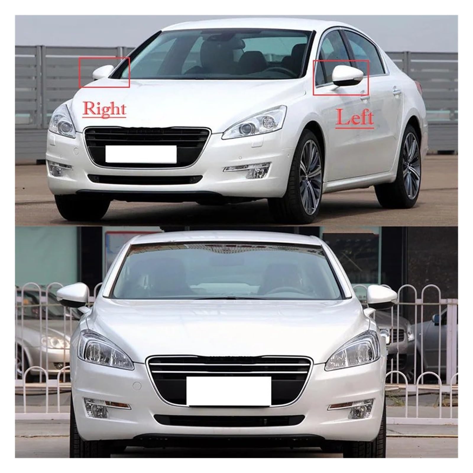 Rétroviseur Complet Pour Peugeot 508 2011-2014 - Côté Gauche, 8 Broches, Noir, Pliage électrique