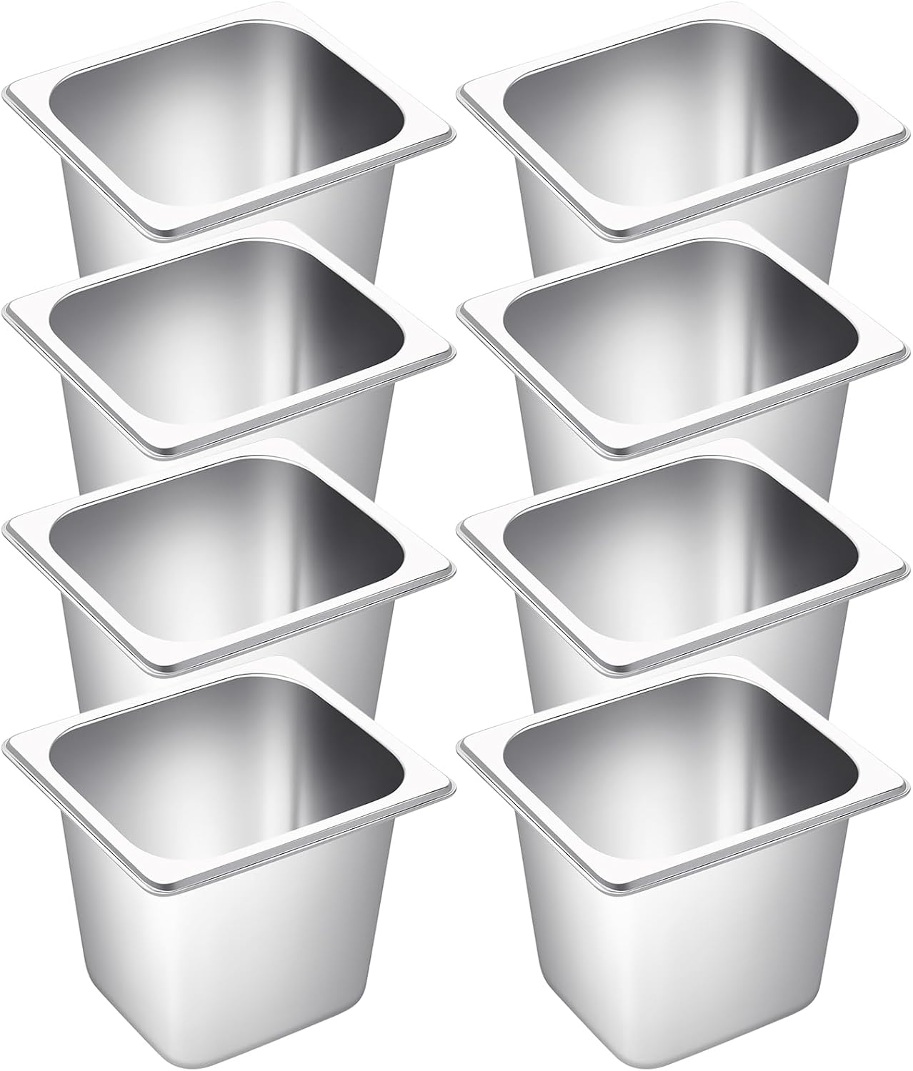 Jinei 1/6 Size 6'' Deep Hotel Pan Stainless 201 Steel Steam