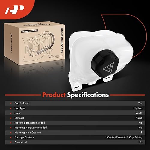 Miniatura 2 de A-Premium Tanque de depósito de recuperación de desbordamiento de refrigerante del motor con tapa compatible con BMW 118i, 318i, i3 2014-2019, i3s,