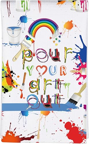 MBMSO Toalla de artista, regalos para pintores, amantes del arte, regalo para profesores de arte, estudiantes, pintor, cepillo reutilizable de tela,