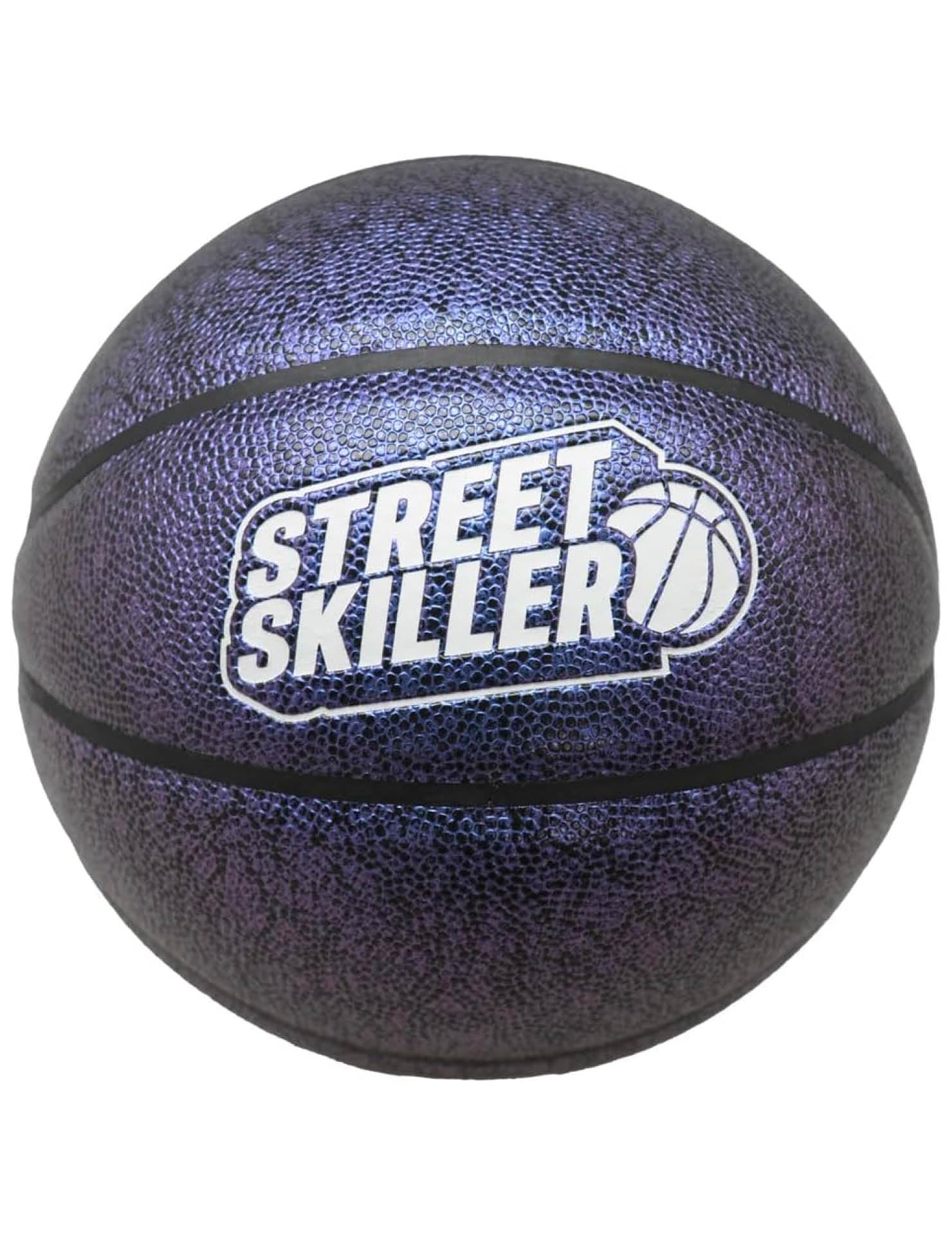 STREET SKILLER Uranus koszykówka Dribbling, oficjalny rozmiar 7, do gier wewnątrz i na zewnątrz (fioletowa)
