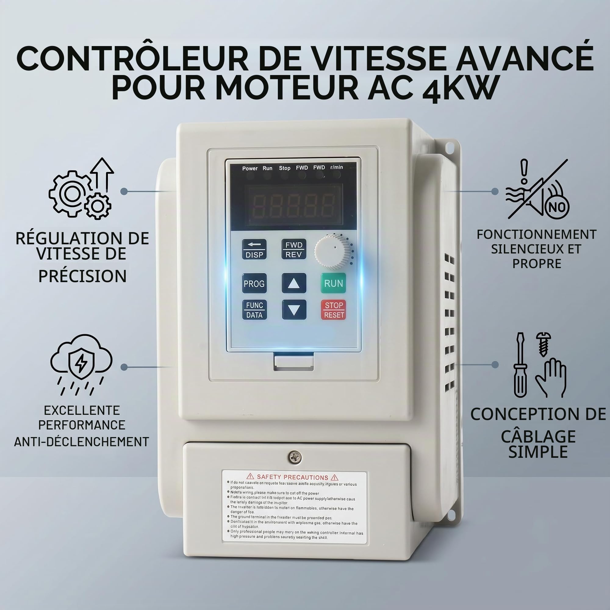 220V monophasé variateur de fréquence Variable variateur de fréquence régulateur de Vitesse pour 3 Phase 4kW Moteur à Courant Alternatif
