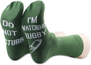 PXTIDY Rugby Socks Rugby Player Gift For Men Do Not Disturb I'M Watching Rugby Rugby Fans Gift Rugby Club Gift