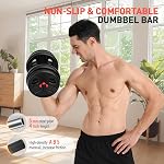 UKEEP 25LB 55LB Adjustable Dumbbells Set, 5LB to 25LB Dumbbells Pair,15LB to 55LB Adjustable Dumbbells of 2, Home Gym Weight Dumbbells Set 50lbs/110lbs, Anti-Slip Handle for Exercise Equipment