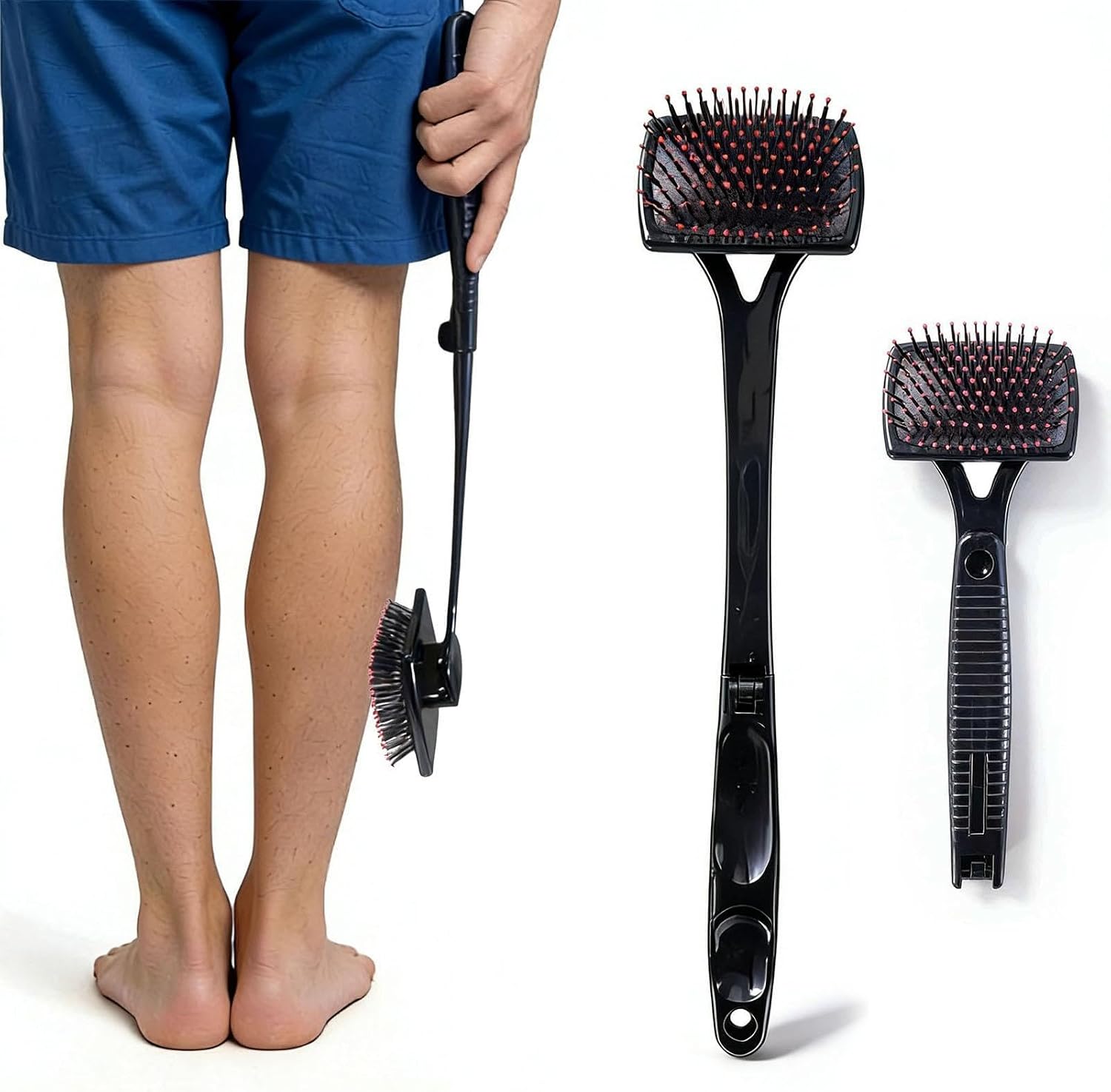 Body Massager Brush, Itching Tool for Relief with Adjustable Reach, Durable Rubber with Ergonomic Design, Versatile Scrubber for Men, Women, Seniors, Home, Office, Post-Workout, Portable 30-47cm Size