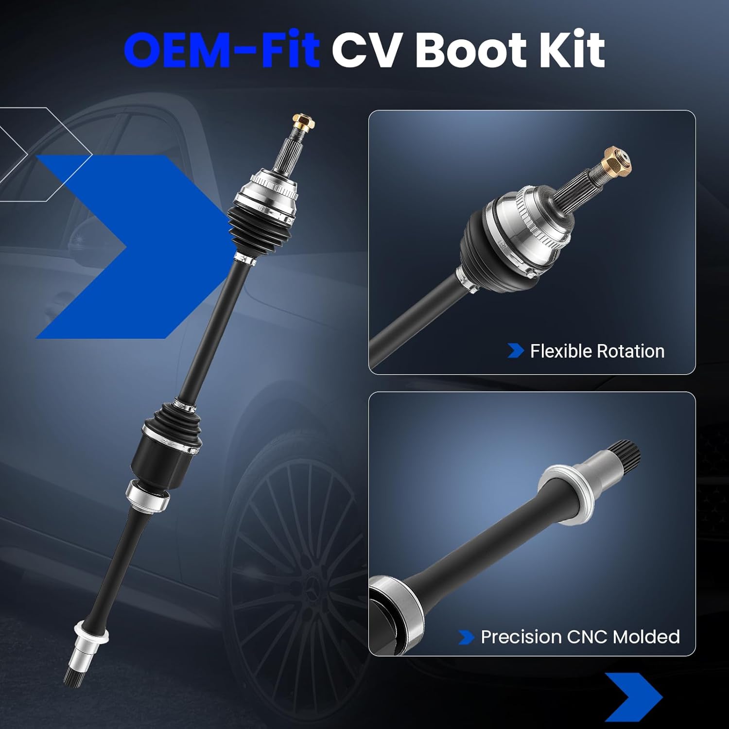 2 Pcs CV Axle Joint Kit Compatible with Toyota Sienna 2004-2010,for 4342008020, NCV69607, NCV69608, 665260 Replacement, 3.3L/3.5L V6