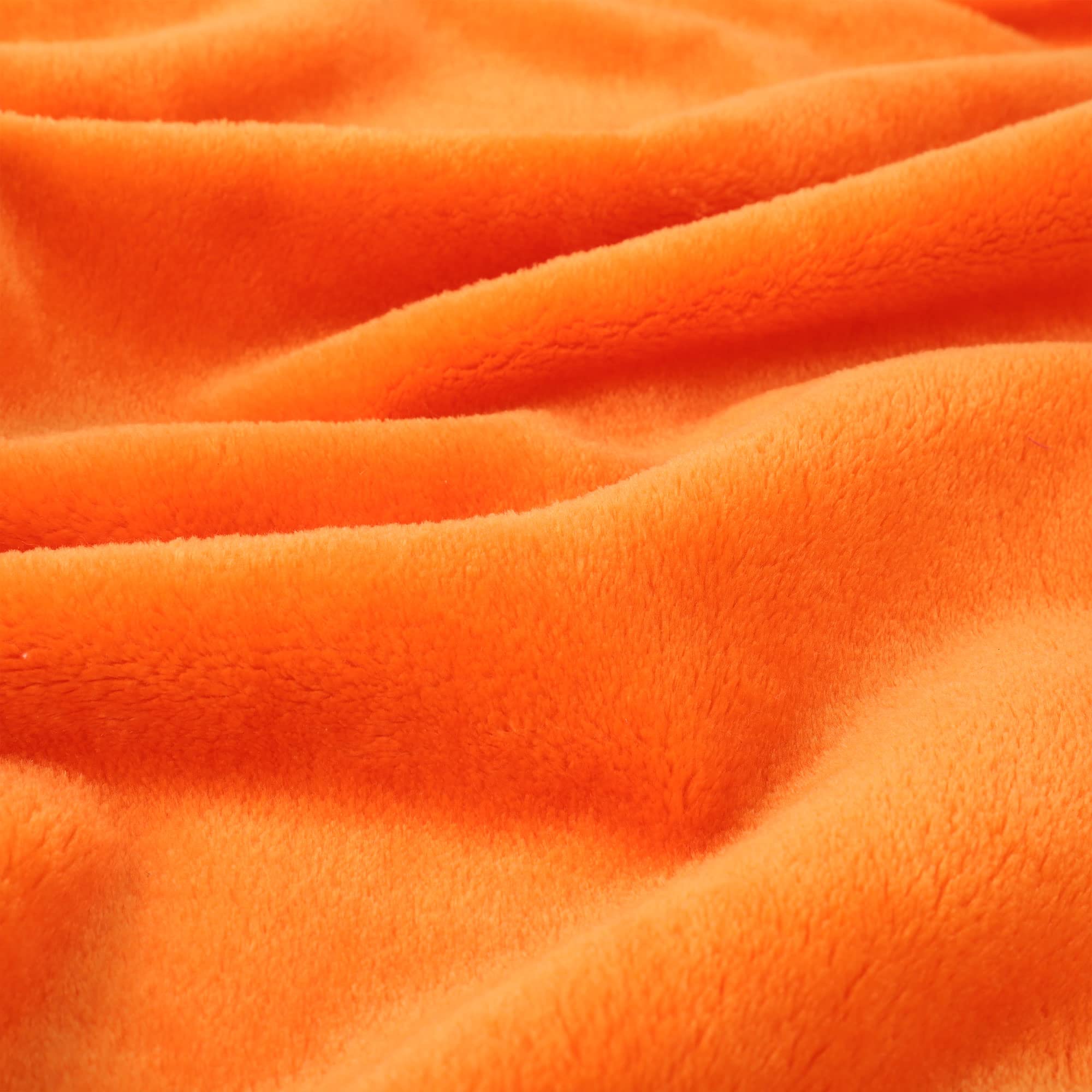 PiccoCasa Coperta In Pile Di Flanella 330g/m² - Morbida, Calda E Leggera, 127x152 Cm, Colore Arancione. Perfetta Per Divano, Letto, Tutte Le Stagioni. Lavabile In Lavatrice. - 2