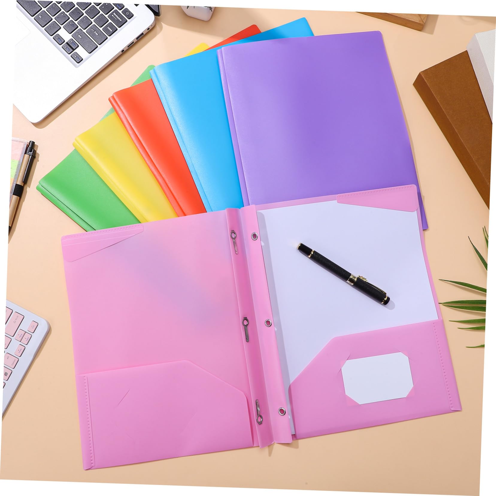 9 Stück Teiliges Projekt organizer mit Doppelten Taschen Farbige Kunststoff ordner zur Dokumentenaufbewahrung Vielseitige Aktenmappe für Büro und Schule Stabiler Datei organizer