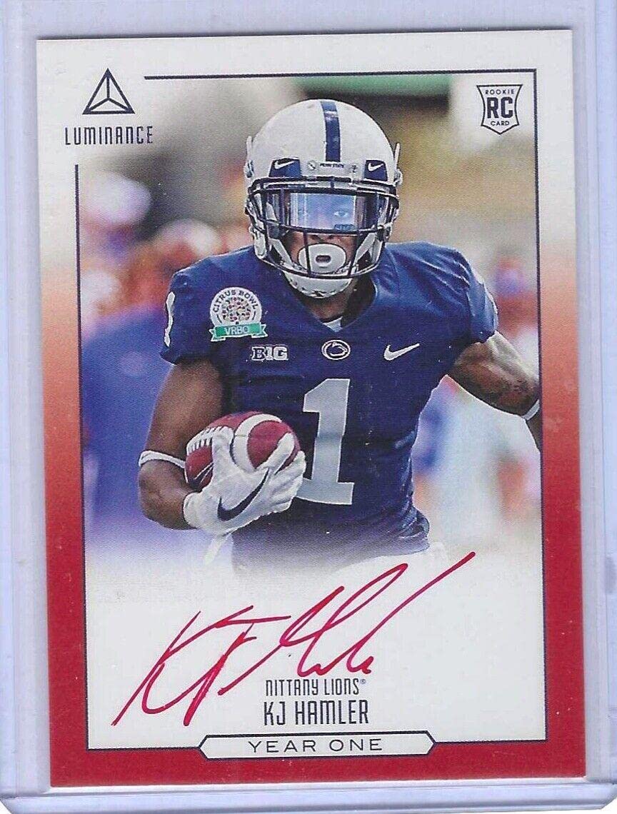 Kj Hamler 2020 Panini Luminance Year One Ink Ssp Rookie Auto Rc #yo-kh - Football Slabbed Autographed Rookie Cards
