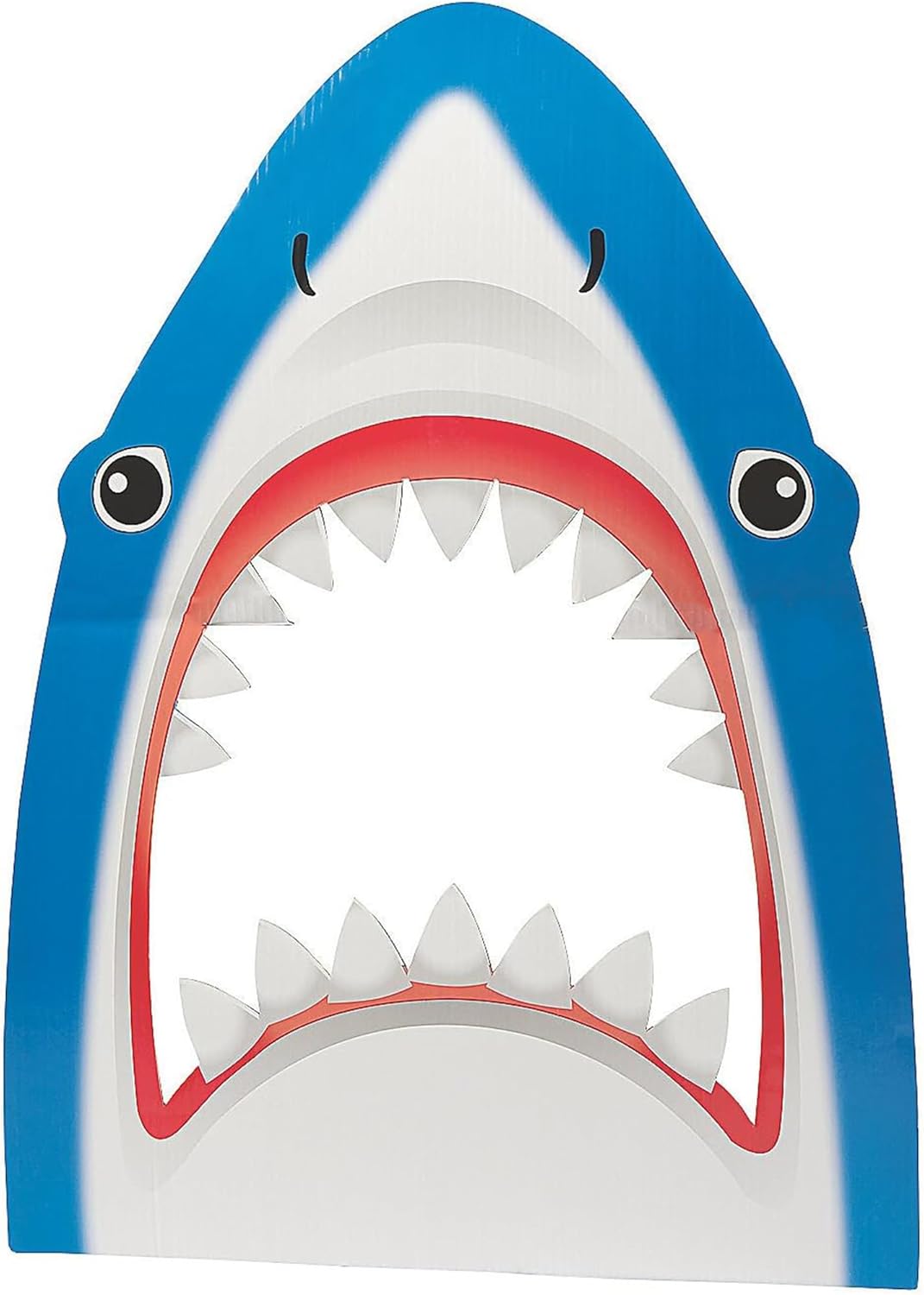 Fun Express Shark Cardboard Cutout Life Size 3 Feet Tall - Premium Photo Booth Prop & Standee for Shark Party Decorations | Perfect for Birthday Parties, Beach Theme Events & Kids Room Decor