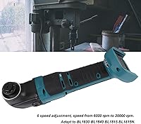 Vista 6 de Kit de herramientas oscilantes, multiherramienta de 6000-20000RPM con ángulo de giro ajustable, construcción de ABS, control de velocidad versátil