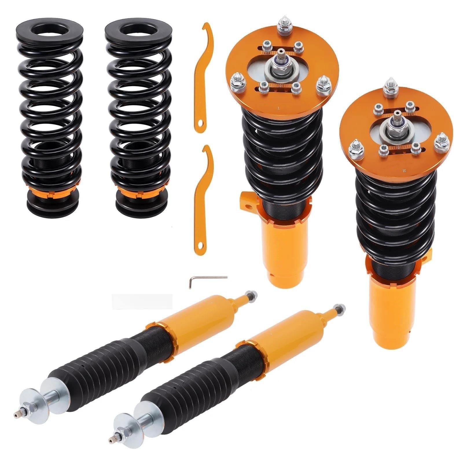 Sospensioni pneumatiche auto Coilover Kit Di Abbassamento Della Sospensione Regolabile In Altezza A 24 Vie Per BMW E82/E88 128 135 Ammortizzatori Con Molle Elicoidali Sospensione pneumatica