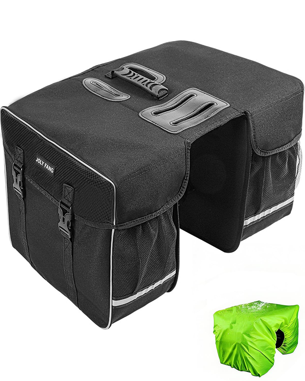 Sacoche de Vélo Porte Bagage, 30L Sac de Vélo Double Arrière avec Housse de Pluie