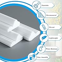 Vista 3 de Pangda Juego de 3 kits de molduras de pared adhesivas estilo capa interior y exterior, panel de zócalo prefabricado para decoración de molduras