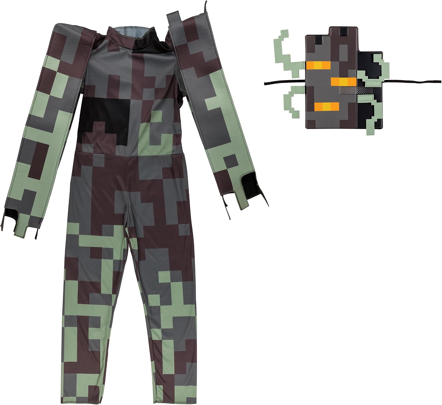 Disguise Minecraft Creaking Costume for Kids, Officially Licensed Halloween Costume Jumpsuit with Headpiece