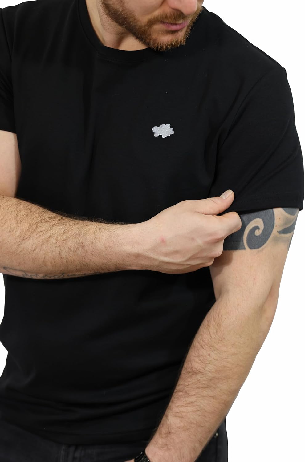 Men’s T-Shirt 100% Peruvian Cotton, Ultra Soft, Stretch Knit, Doesn’t Shrink, Large Size Only – Breathable & Durable