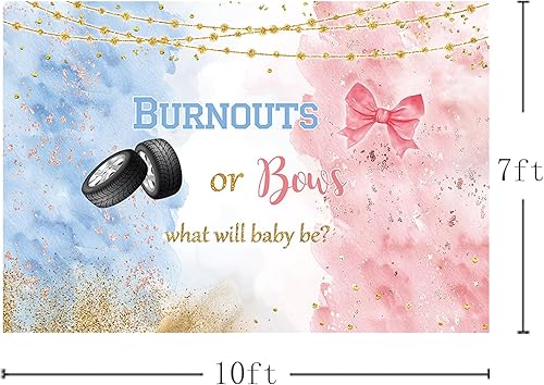 Miniatura 10 de MEHOFOND Fondo de fútbol de 7 x 5 pies para revelación de género, porterías o lazos, decoración de fiesta de baby shower, pancarta de niño o niña,