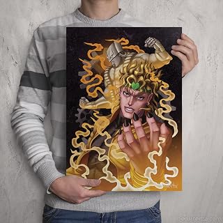 DIO JOJO's BIZARRE ADVENTURE SIGNED A3 PRINT - Anime Artwork video game poster - manga wall art