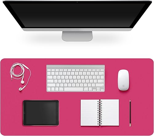 Miniatura 12 de Protector de almohadilla de escritorio de piel CADONO, almohadilla de escritorio antideslizante, gran almohadilla de ratón de piel sintética PU,