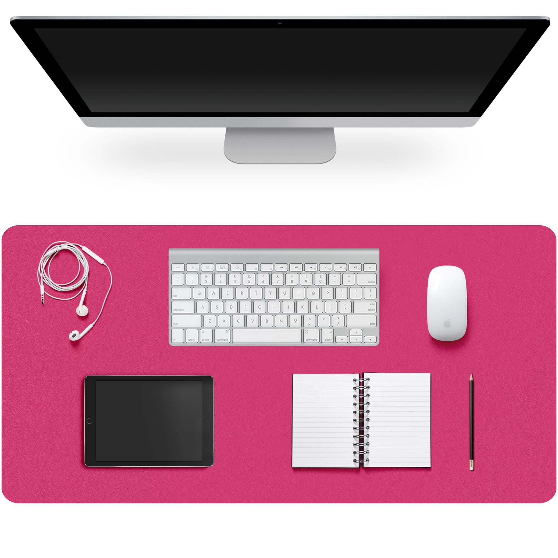 Leather Desk Pad Protector,Non-Slip Desk Pad,on-Slip PU Leather Large Mouse Pad,Easy Clean Desk Protecor Mat,Writing Pad for Office Work/Home/Decor(