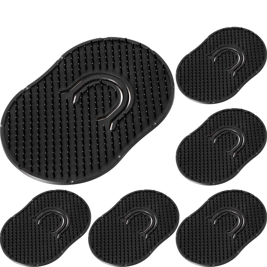 DELFINOLightweight Portable Pocket Palm Comb - Shampoo and Scalp Massager Brush for Short, Curly Hair and Beards