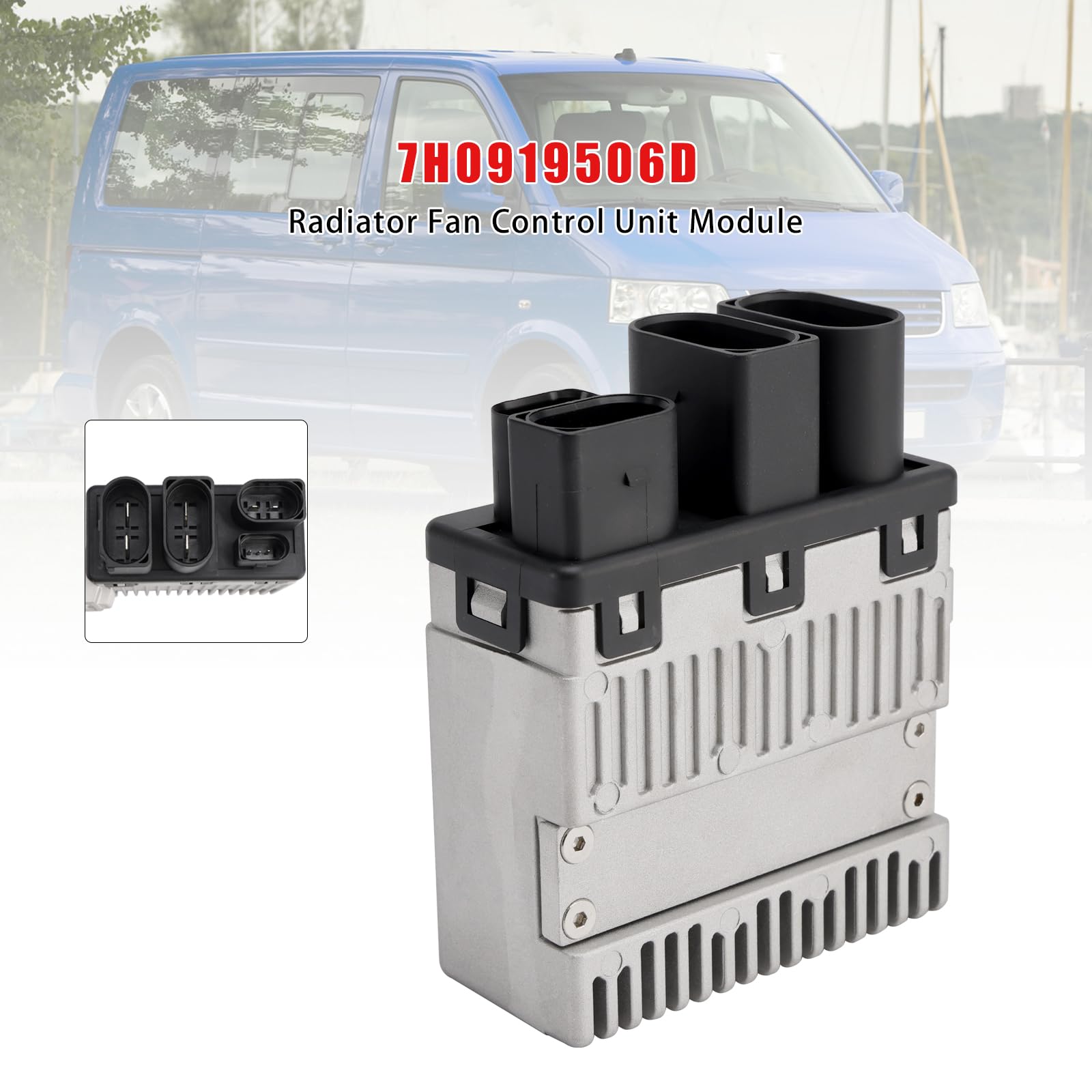 Topteng Radiator Fan Control Unit Module 7H0919506 passend für VW Transporter/Multivan V 2003-2010, passend für Campmobil T5 2007-2010, passend für Campmob.Typ2/Transporter/LT 2004-2010