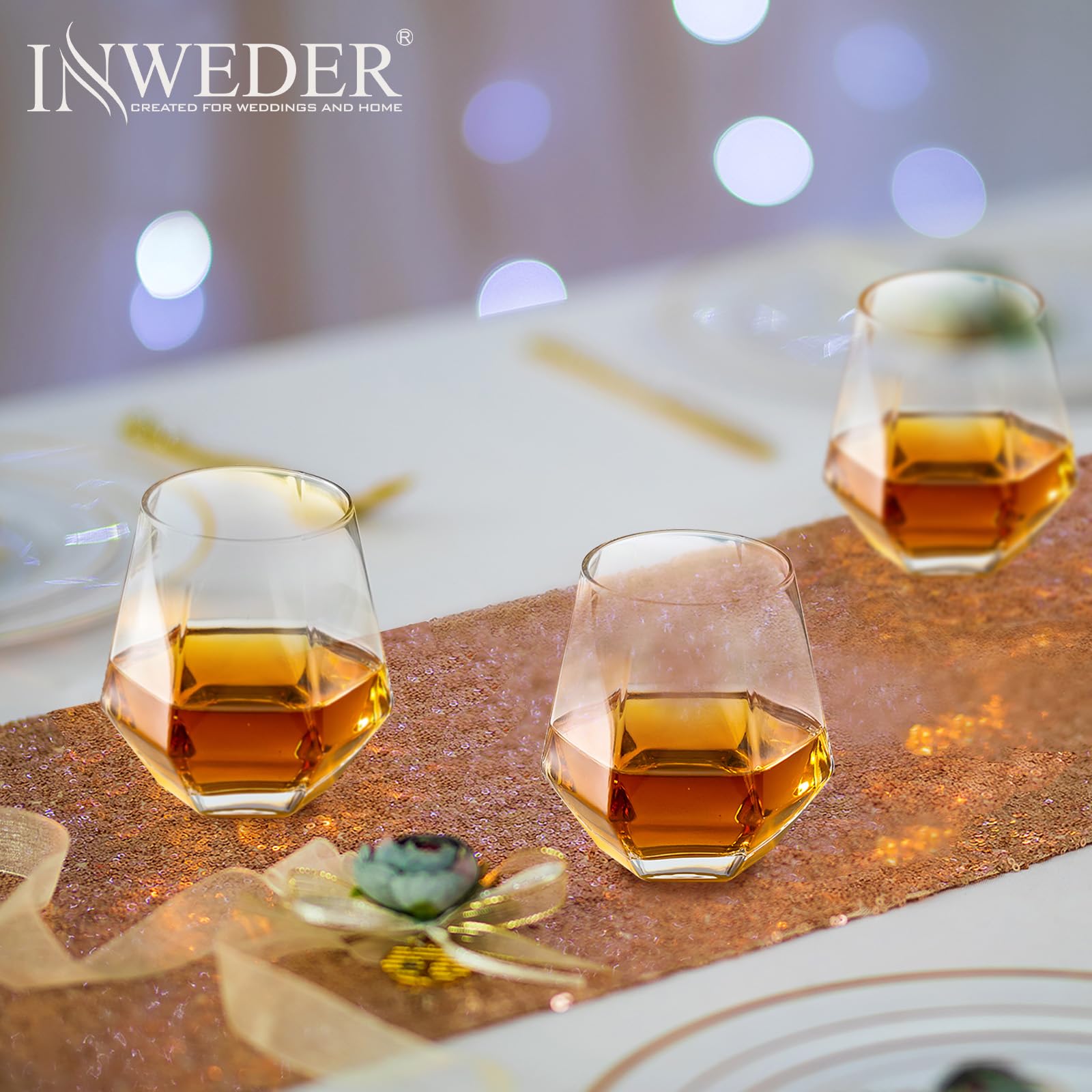 Verres à Whisky Old Fashioned: 6 Pcs Gobelet sans Pied, Transparent